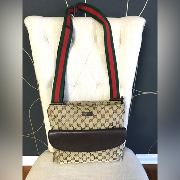 Gucci authentic brown monogram canvas unisex messanger bag - Picture 7 of 16